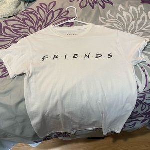 White graphic tee, FRIENDS TV